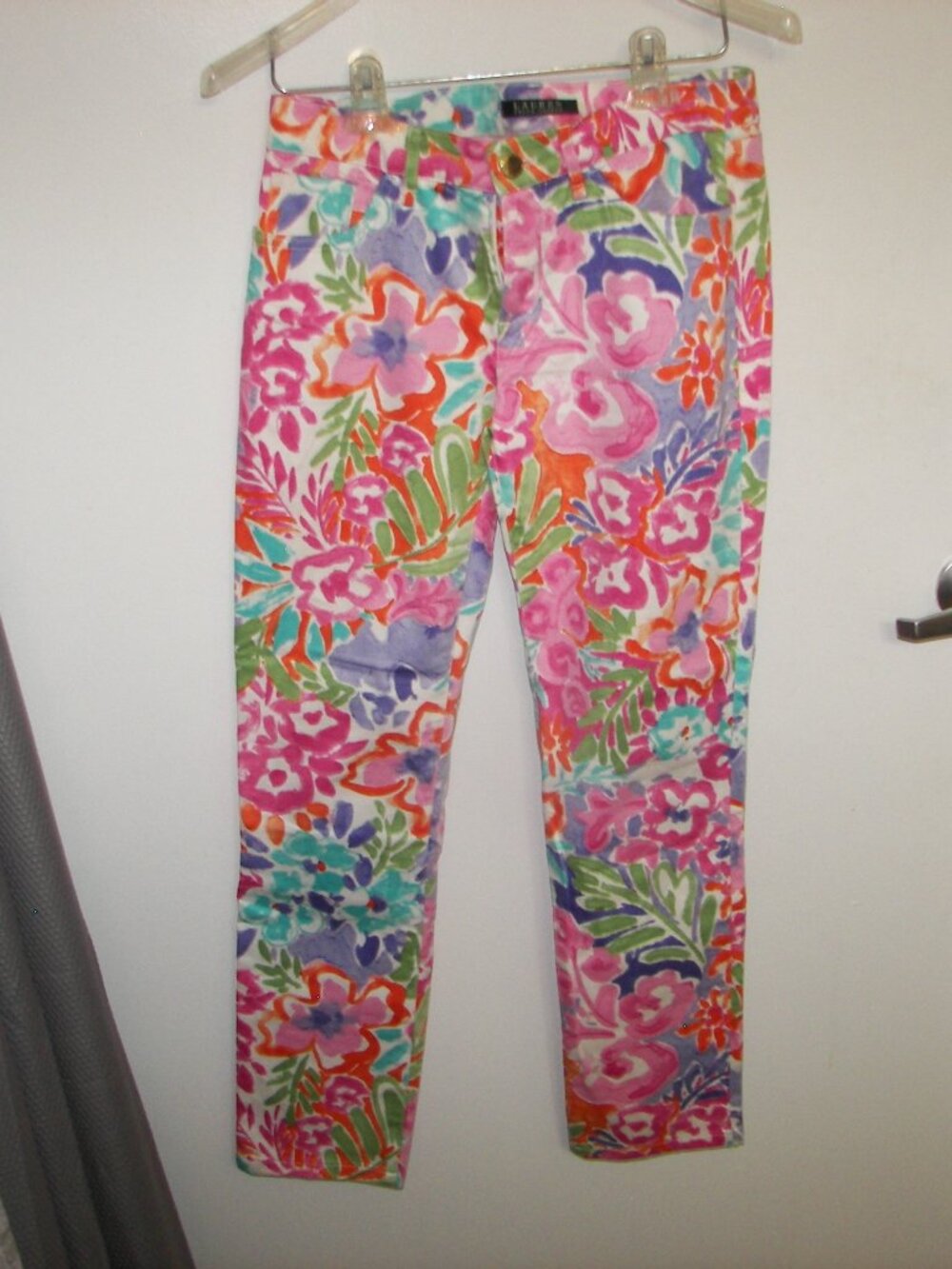 Lauren women's multicolor cotton jeans size 2 straight leg